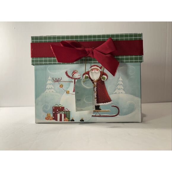 Lot of 5 Nesting Christmas Gift Boxes Small Square Holiday Decorative Boxes - Picture 9 of 16